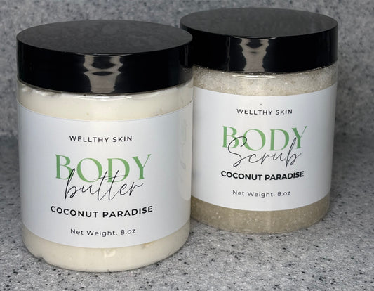 Coconut Paradise Body Butter & Sugar Scrub Bundle